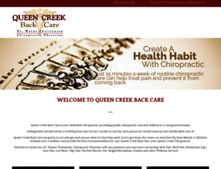 queencreekbackcare.com screenshot