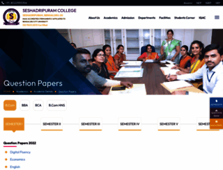 questionpapers.spmcollege.ac.in screenshot