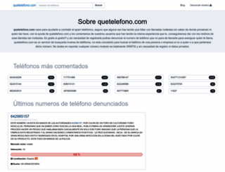 quetelefono.com screenshot