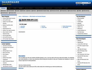 quick-hide-ip.sharewarejunction.com screenshot