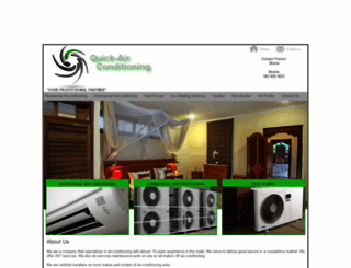 quickairconditioning.co.za screenshot