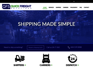quickfreightsolutions.com screenshot