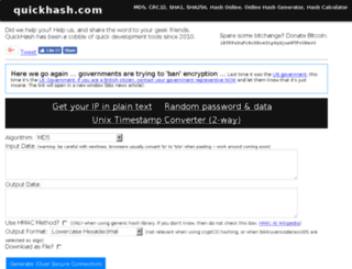 quickhash.com screenshot