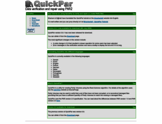 quickpar.org.uk screenshot