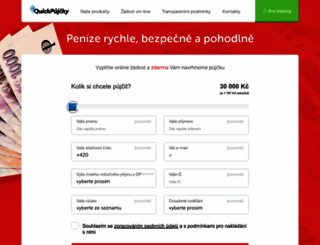 quickpujcky.cz screenshot