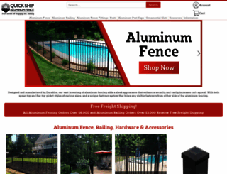 quickshipaluminumfence.com screenshot