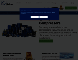 quincycompressor.com screenshot