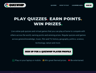 quizwhip.co.uk screenshot