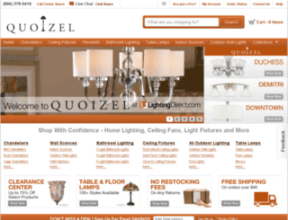quoizel.lightingdirect.com screenshot