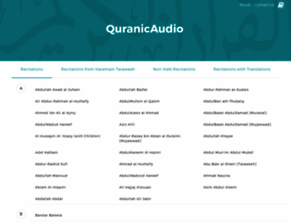 quranicaudio.com screenshot