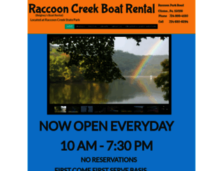raccooncreekboatrental.com screenshot