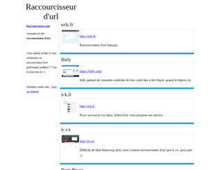 raccourcisseur.com screenshot