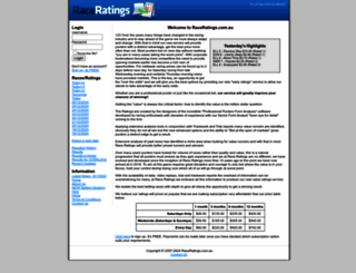 raceratings.com.au screenshot