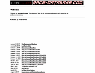 racermetrics.com screenshot