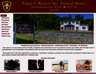 racicotfuneralhome.com screenshot