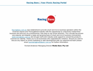 racingbanc.com.au screenshot