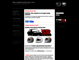 racinghelmetguide.com screenshot