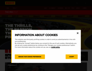 racingspot.pirelli.com screenshot