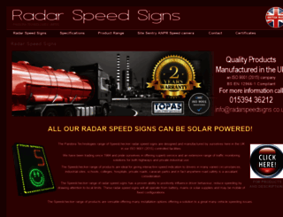 radarspeedsigns.co.uk screenshot