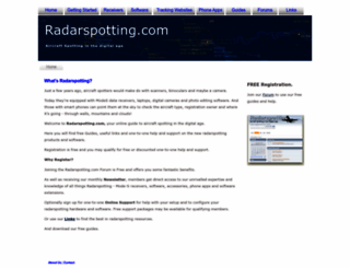 radarspotting.com screenshot
