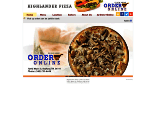 radfordhighlanderpizza.com screenshot