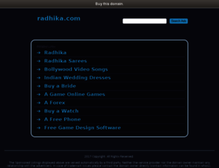 radhika.com screenshot