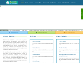 radianiasacademy.org screenshot