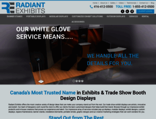 radiantexhibits.com screenshot