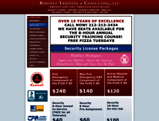 radianttraining.com screenshot