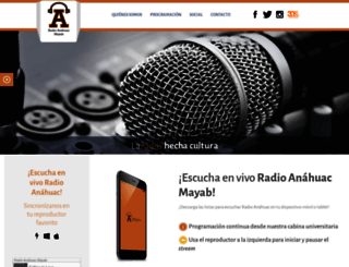 radio.anahuacmayab.mx screenshot
