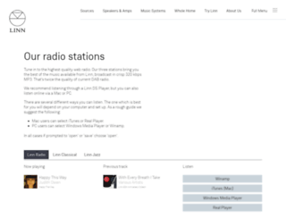 radio.linnrecords.com screenshot