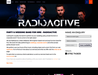 radioactiveband.co.uk screenshot