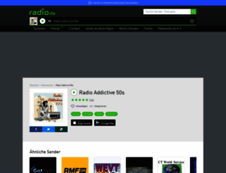 radioaddictive50s.radio.de screenshot