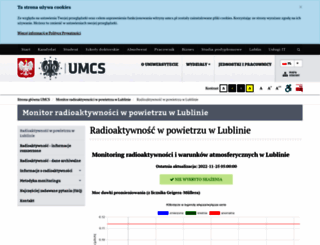 radioaktywnosc.umcs.lublin.pl screenshot
