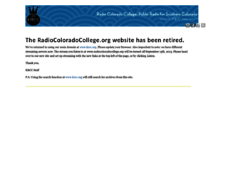 radiocoloradocollege.org screenshot