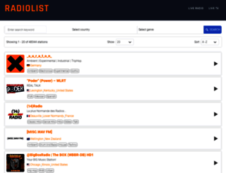 radiolist.net screenshot