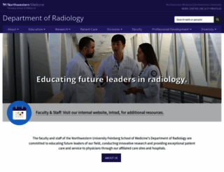 radiology.northwestern.edu screenshot