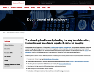 radiology.osu.edu screenshot