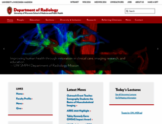 radiology.wisc.edu screenshot