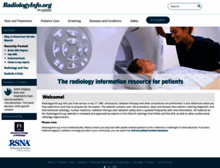 radiologyinfo.org screenshot