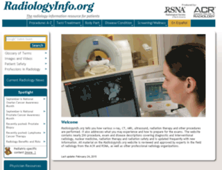 radiologyinfodev.rsna.org screenshot