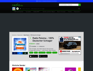 radiopaloma.radio.de screenshot