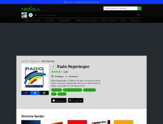 radioregenbogen.radio.de screenshot