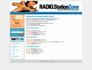 radiostationzone.com screenshot