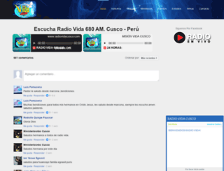 radiovidacusco.org screenshot