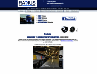 radiuscomponents.ie screenshot