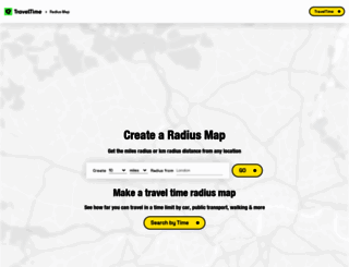 radiusmap.traveltime.com screenshot