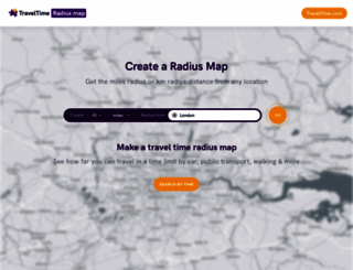 radiusmap.traveltimeplatform.com screenshot