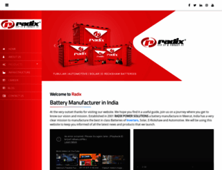 radixbattery.com screenshot