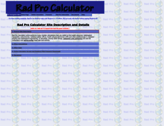 radprocalculator.com screenshot